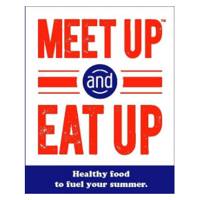 Meet Up & Eat Up logo for healthy summer food